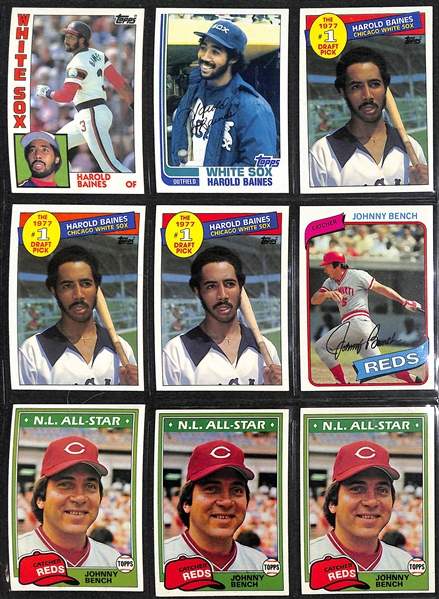 Lot of (350+) 1978 -1975 Football & (350+) 1974-1985 Baseball Star Cards w. Walter Payton
